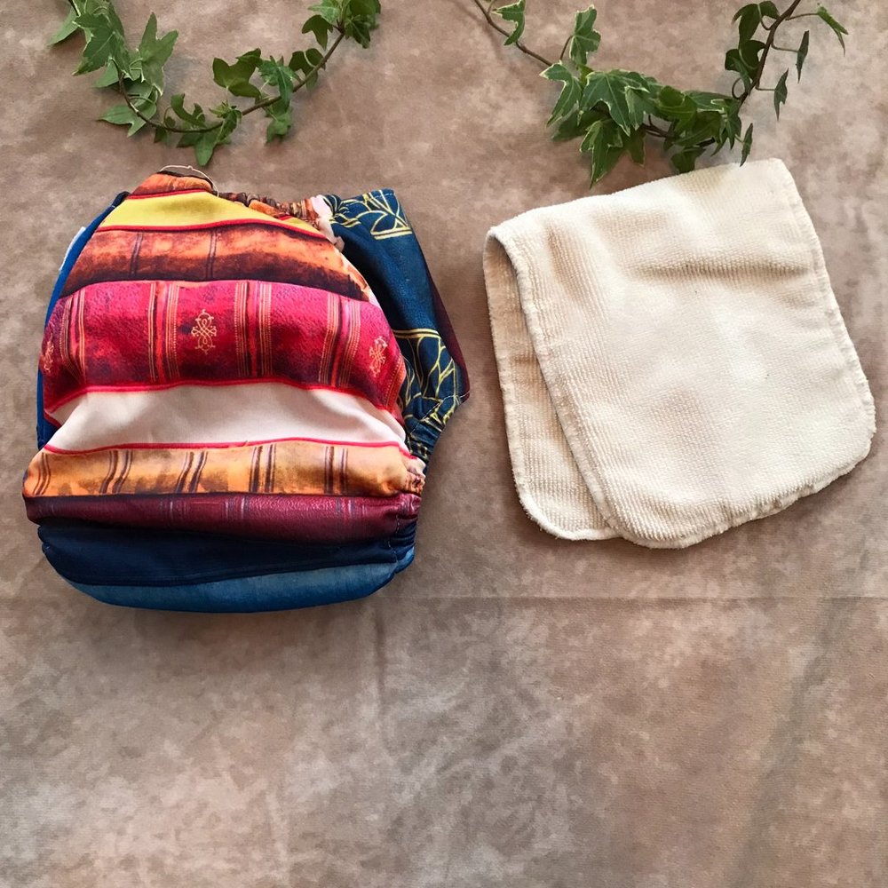 🔥 5 for $20 The Fluffy Penguin Cloth Diaper Snap One Size Pocket Print